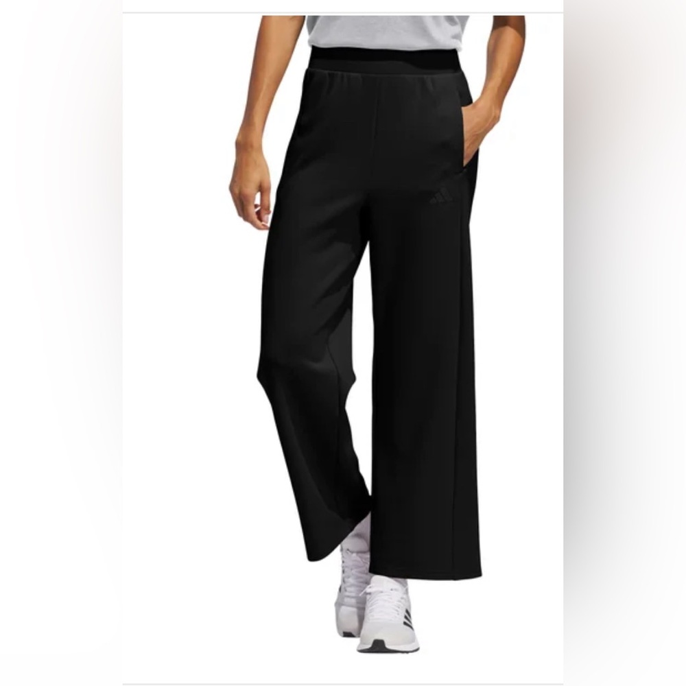 adidas Black Wide Leg Track Pants